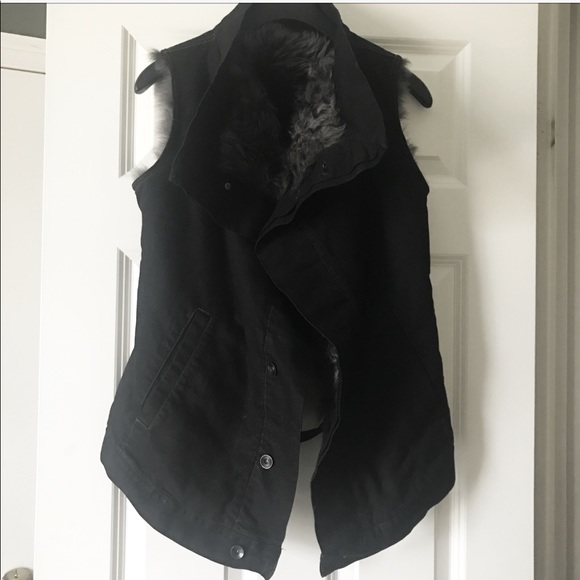 RICK OWENS DRKSHDW | FUR DENIM VEST | REVERSIBLE - Picture 2 of 8